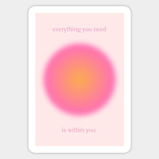 Affirmation Pink Aura Sticker